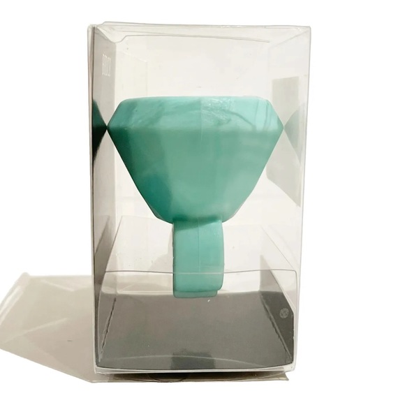 Bodico Nail Polish Holder Ring Teal Rubber Easy Nail Painting Unique Gift Beauty - Picture 3 of 6